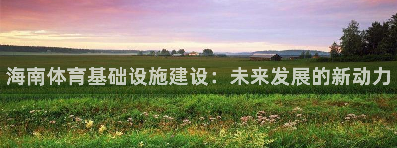 意昂4集团官网网址：海南体育基础设施建设：未来发展的