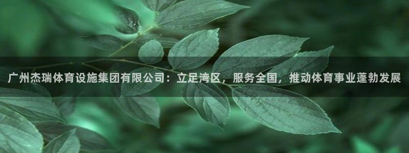 意昂4新能源：广州杰瑞体育设施集团有限公司：立足湾区，服务全